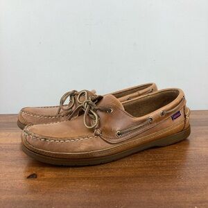 Sebago Docksides Brown Leather Boat Shoes Deck Nautical 759434 Men’s Size 10M.